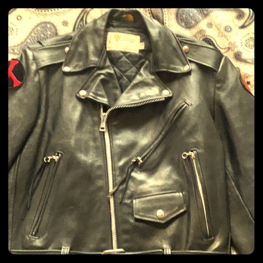 1970’s Vintage Leather Motorcycle Jacket.